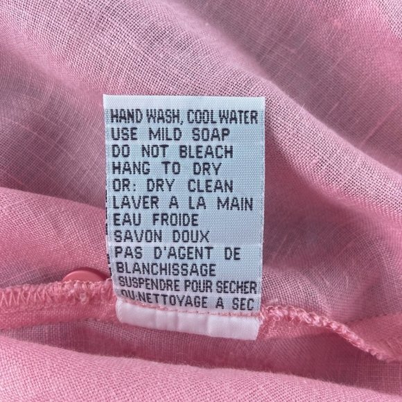 🎀 3 for $45 Pink 100% Linen Top in VGUC Size L - Picture 6 of 16